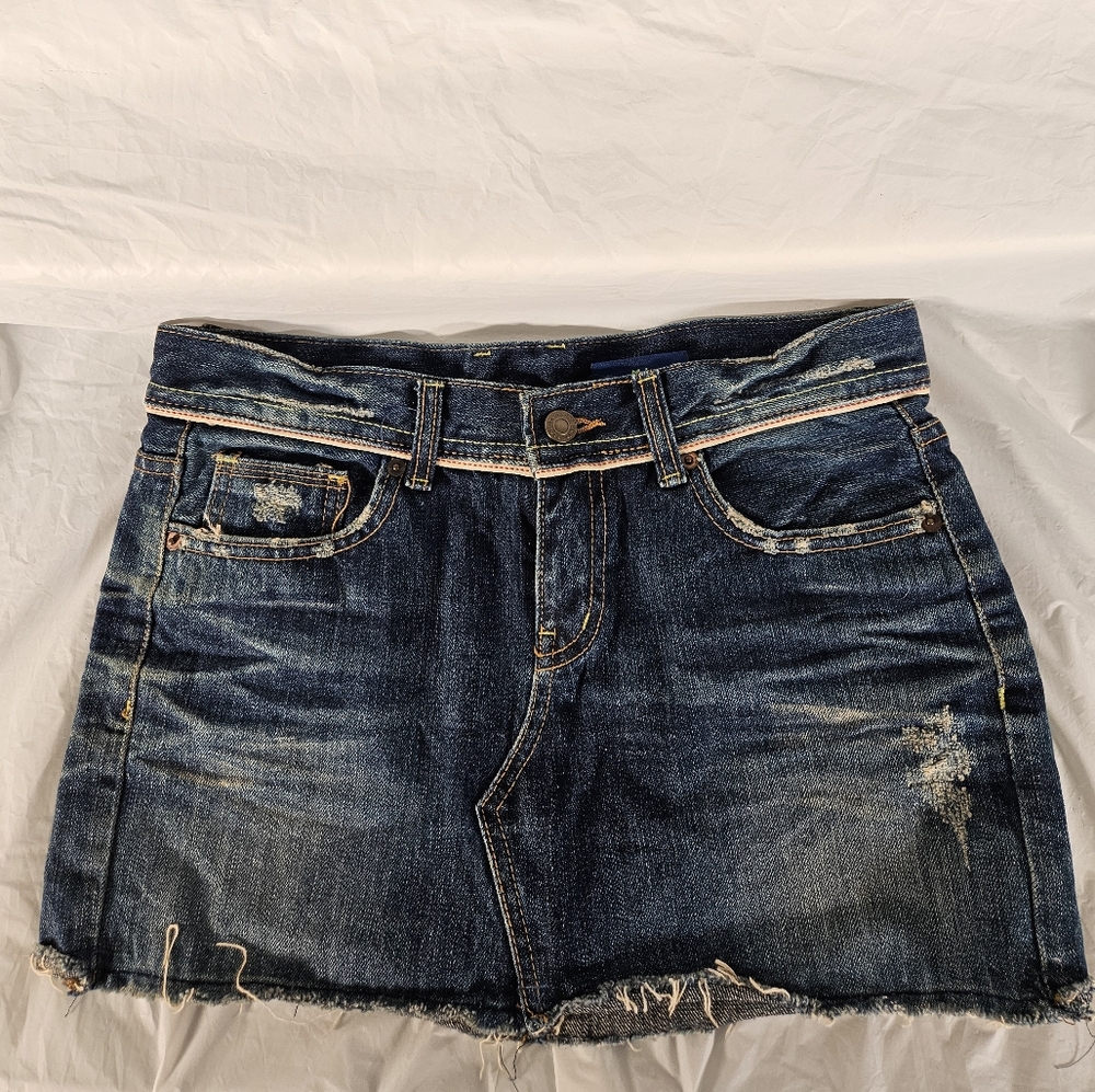 Slinky Denim Women's Distressed Jeans Skirt